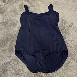 Lands End Navy one piece NWOT Size 16 Swimsuit